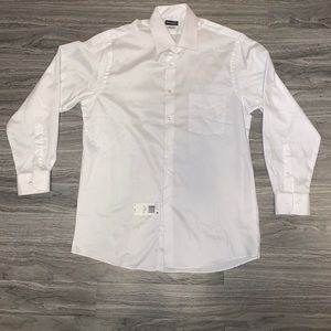 Van Heusen Men's Dress Shirts Regular White 15.5"